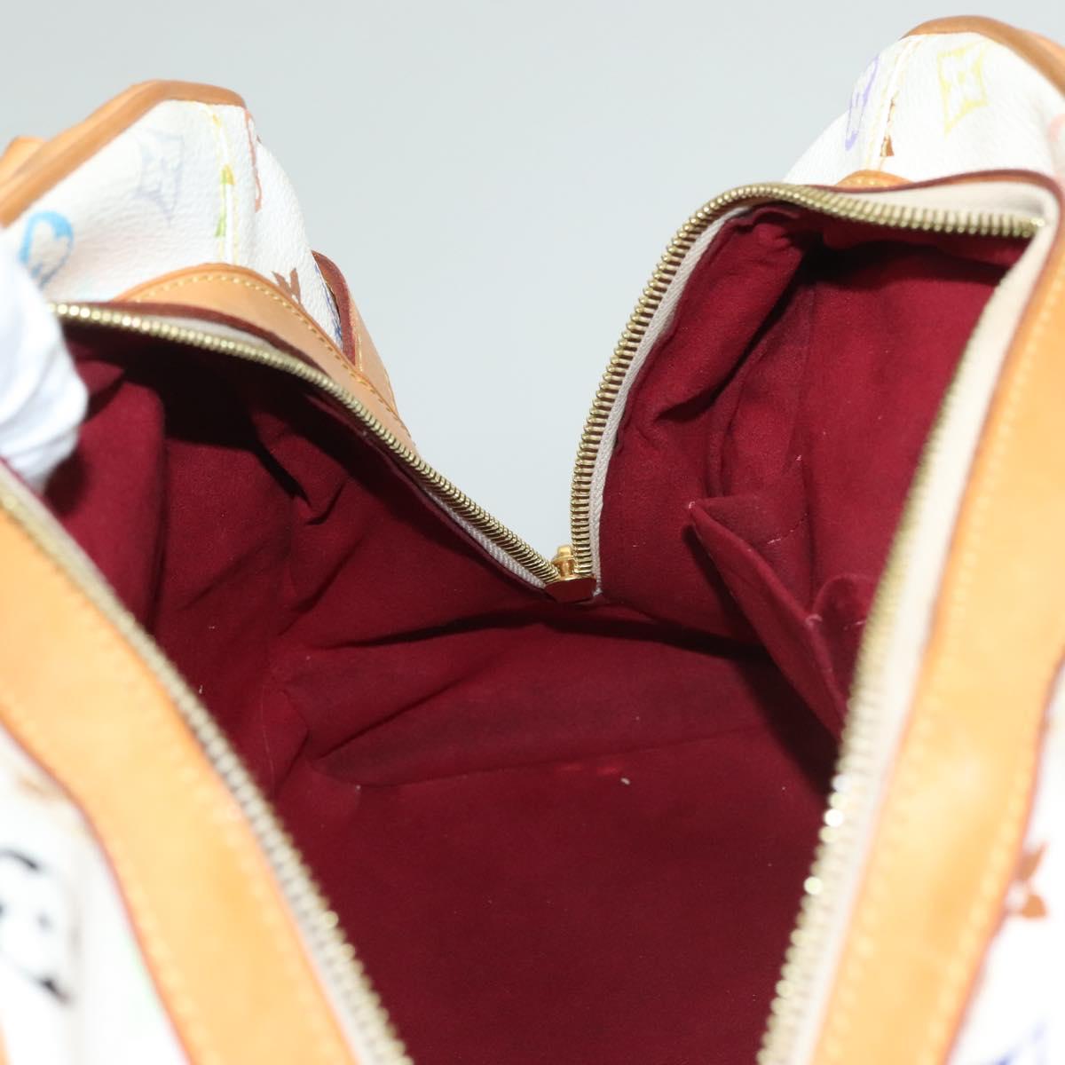 LOUIS VUITTON Monogram Multicolor Claudia Hand Bag White M40193 LV Auth bs27477