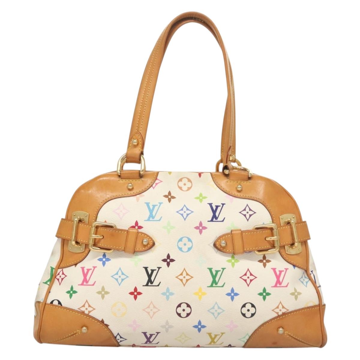 LOUIS VUITTON Monogram Multicolor Claudia Hand Bag White M40193 LV Auth bs27477