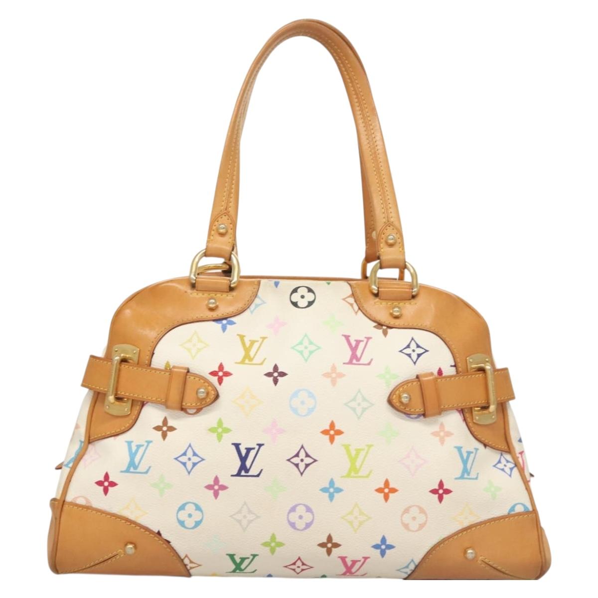 LOUIS VUITTON Monogram Multicolor Claudia Hand Bag White M40193 LV Auth bs27477