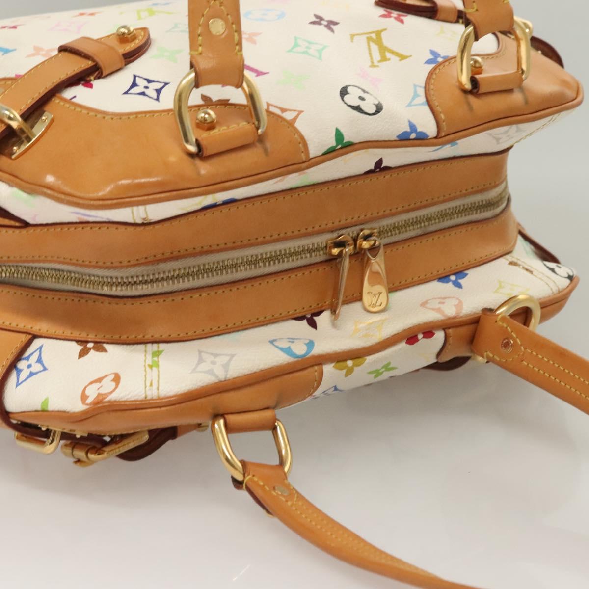 LOUIS VUITTON Monogram Multicolor Claudia Hand Bag White M40193 LV Auth bs27477