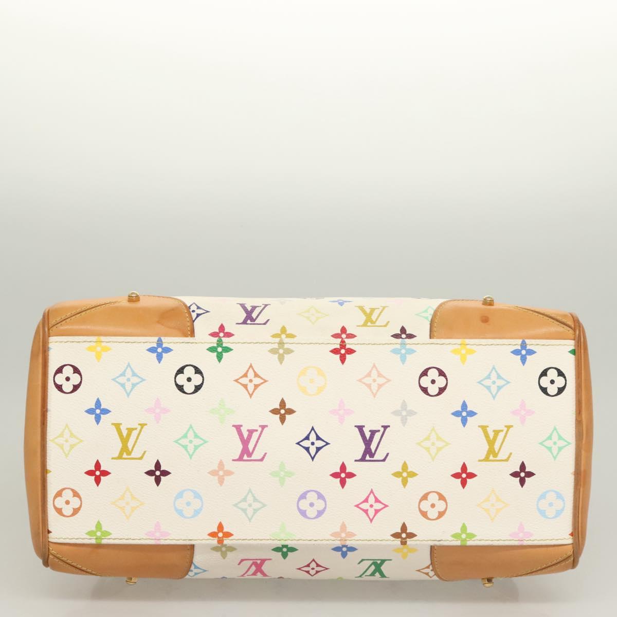 LOUIS VUITTON Monogram Multicolor Claudia Hand Bag White M40193 LV Auth bs27477