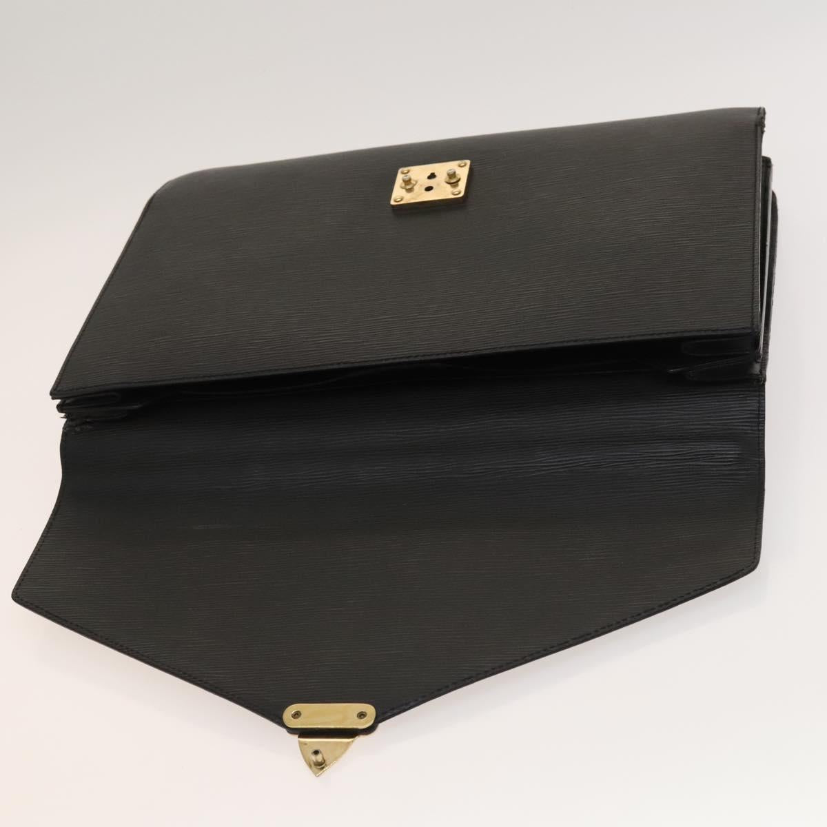 LOUIS VUITTON Epi Serviette Conseiller Business Bag Black M54422 LV Auth bs27487