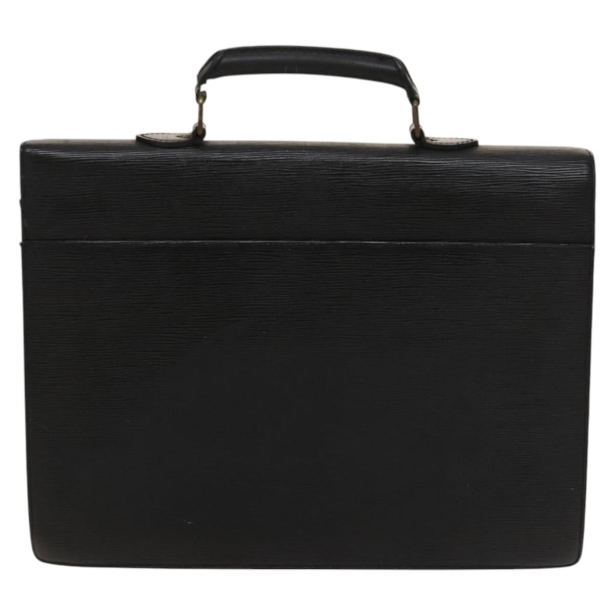 LOUIS VUITTON Epi Serviette Conseiller Business Bag Black M54422 LV Auth bs27487