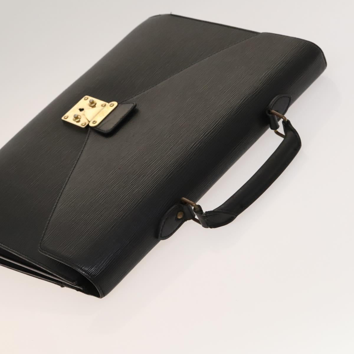 LOUIS VUITTON Epi Serviette Conseiller Business Bag Black M54422 LV Auth bs27487