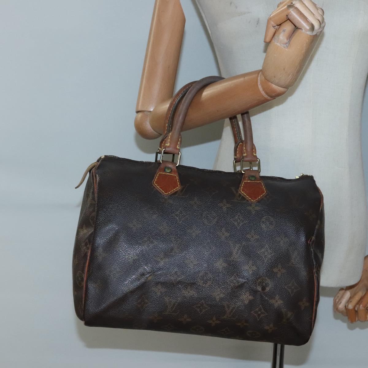 LOUIS VUITTON Monogram Speedy 30 Hand Bag M41526 LV Auth bs27494