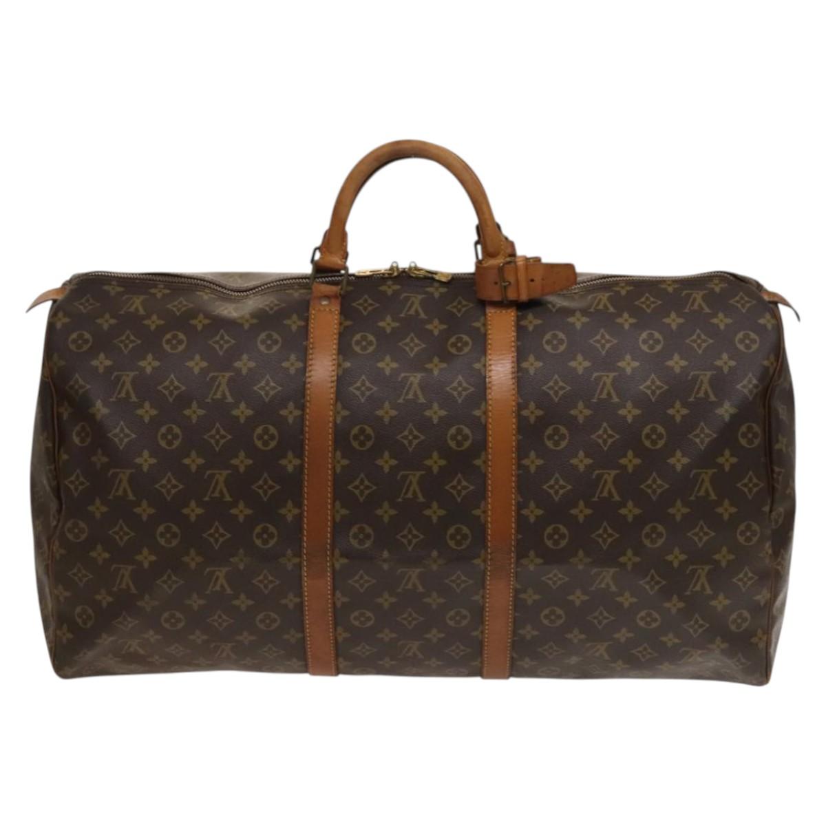 LOUIS VUITTON Monogram Keepall 60 Boston Bag M41422 LV Auth bs27500