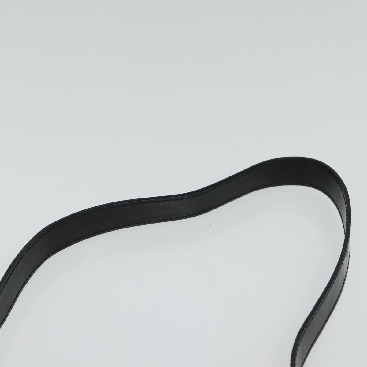 GUCCI Shoulder Bag Enamel Black Gold Auth bs27509