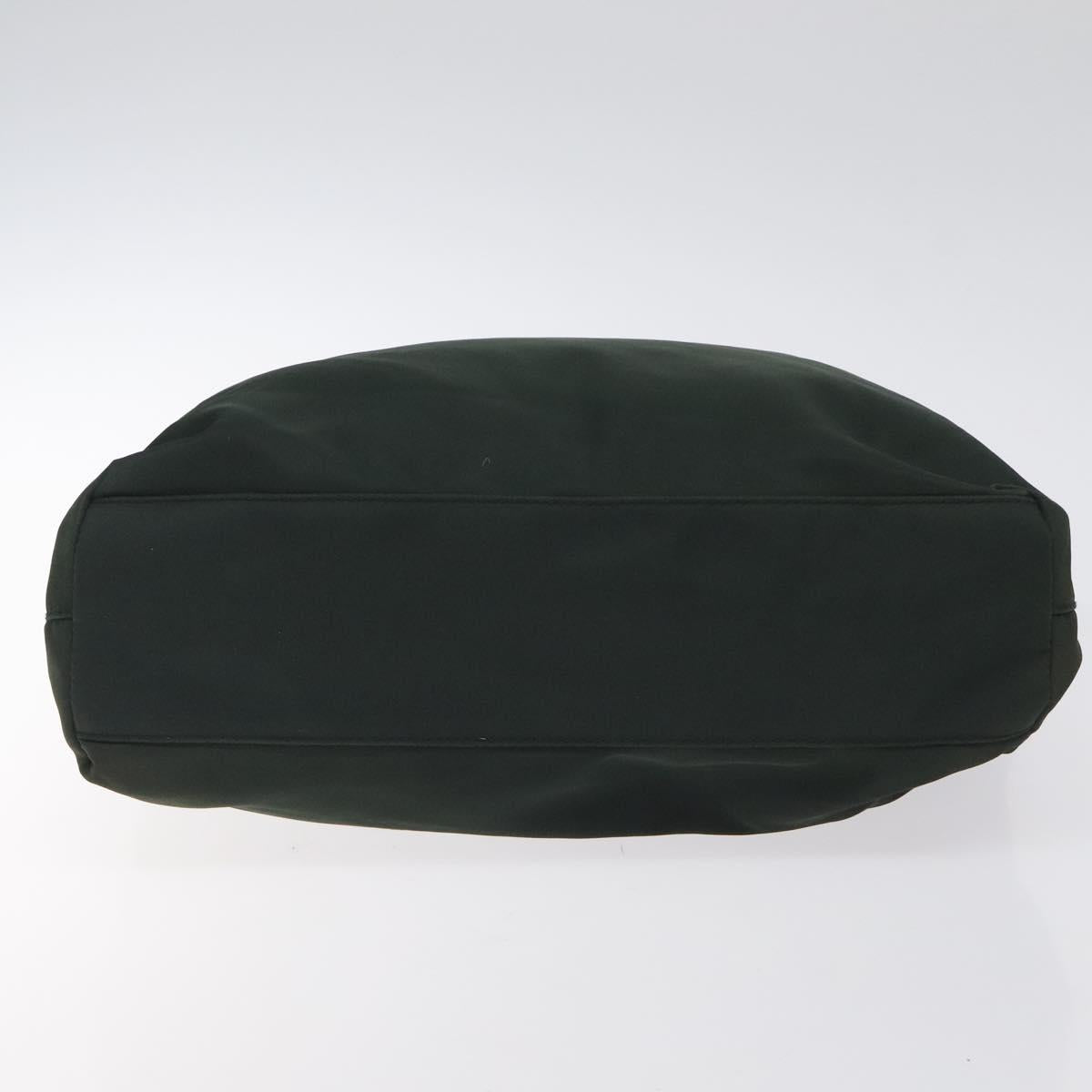 PRADA Tote Bag Nylon Green Silver Auth bs27520