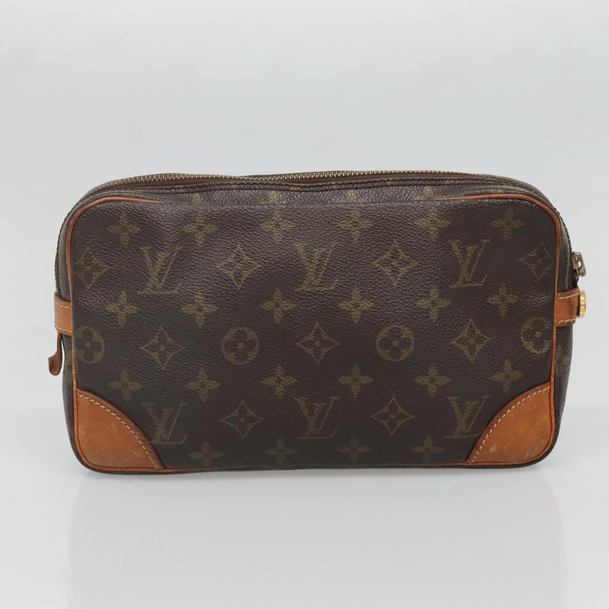 LOUIS VUITTON Monogram Clutch Bag 3Set LV Auth bs27528