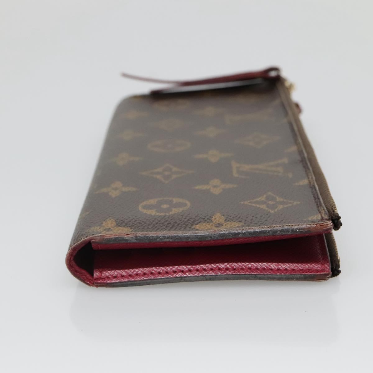 LOUIS VUITTON Monogram Portefeuille Adele Wallet Fuchsia M61269 LV Auth bs27531