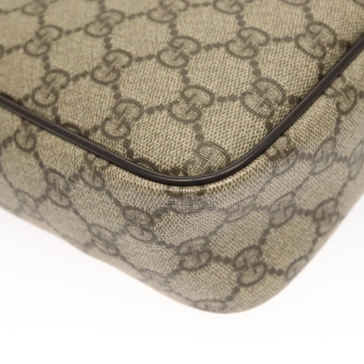 GUCCI GG Supreme Shoulder Bag PVC Beige Gold 233268 Auth bs27549