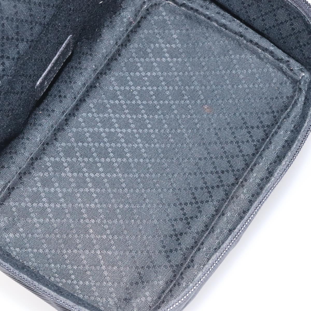 GUCCI Vanity Bamboo Pouch Nylon Black Silver 032 2265 0150 Auth bs27552