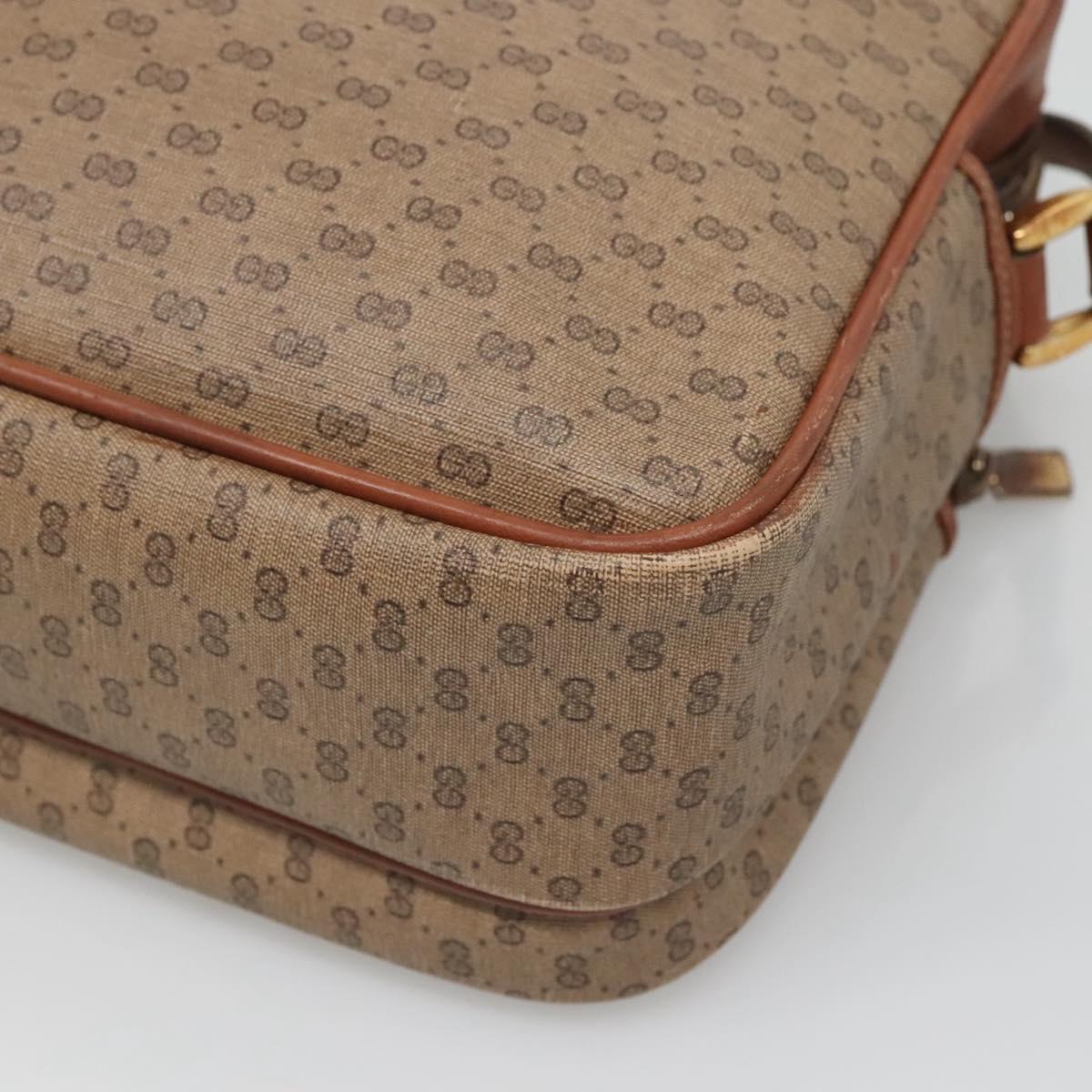 GUCCI Micro GG Supreme Shoulder Bag PVC Beige Gold 001 115 5443 Auth bs27554