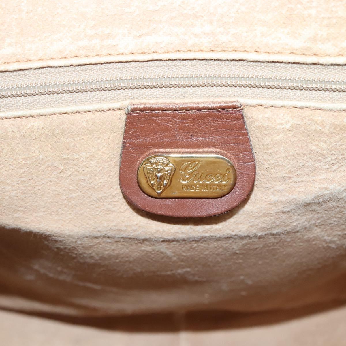 GUCCI Micro GG Supreme Shoulder Bag PVC Beige Gold 001 115 5443 Auth bs27554