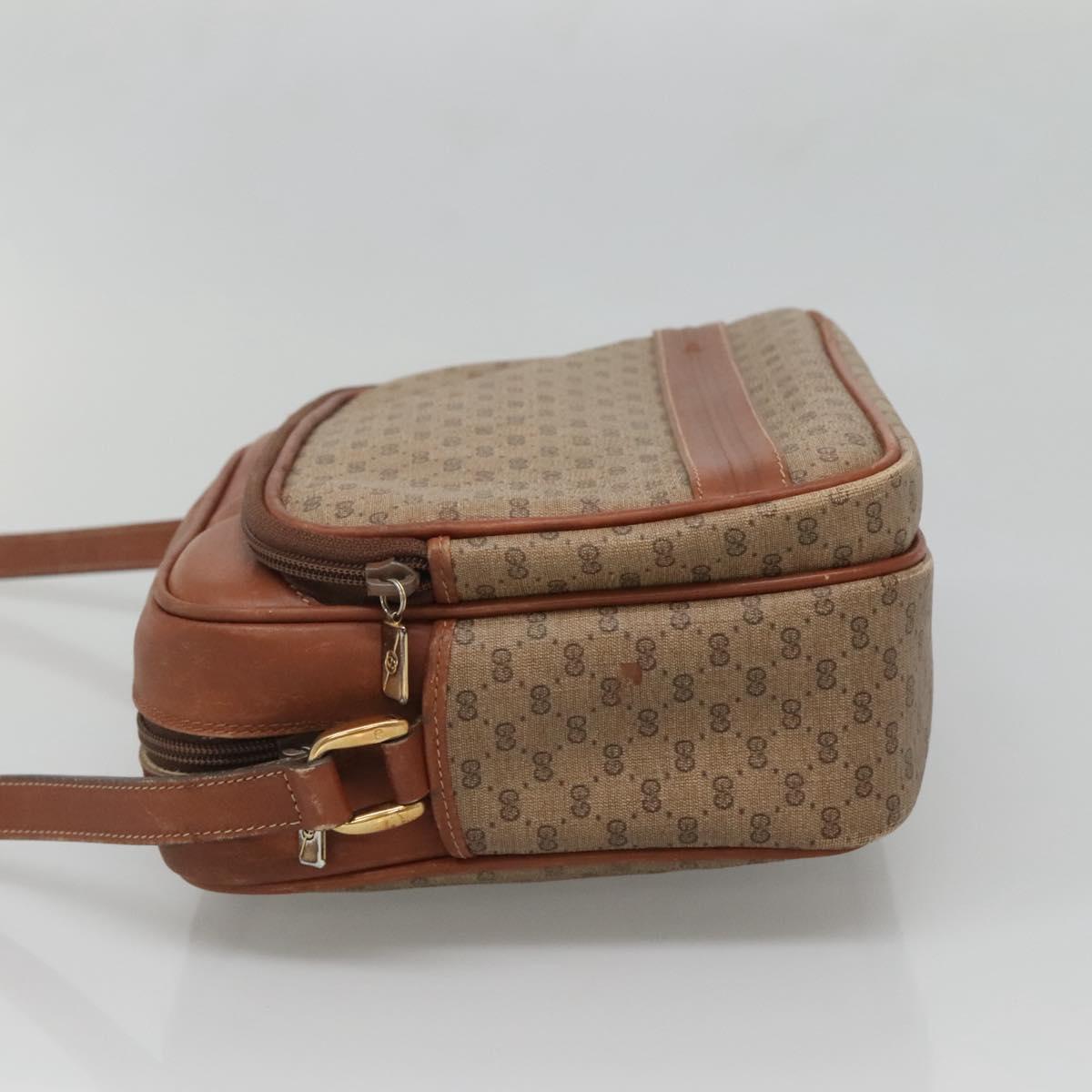 GUCCI Micro GG Supreme Shoulder Bag PVC Beige Gold 001 115 5443 Auth bs27554