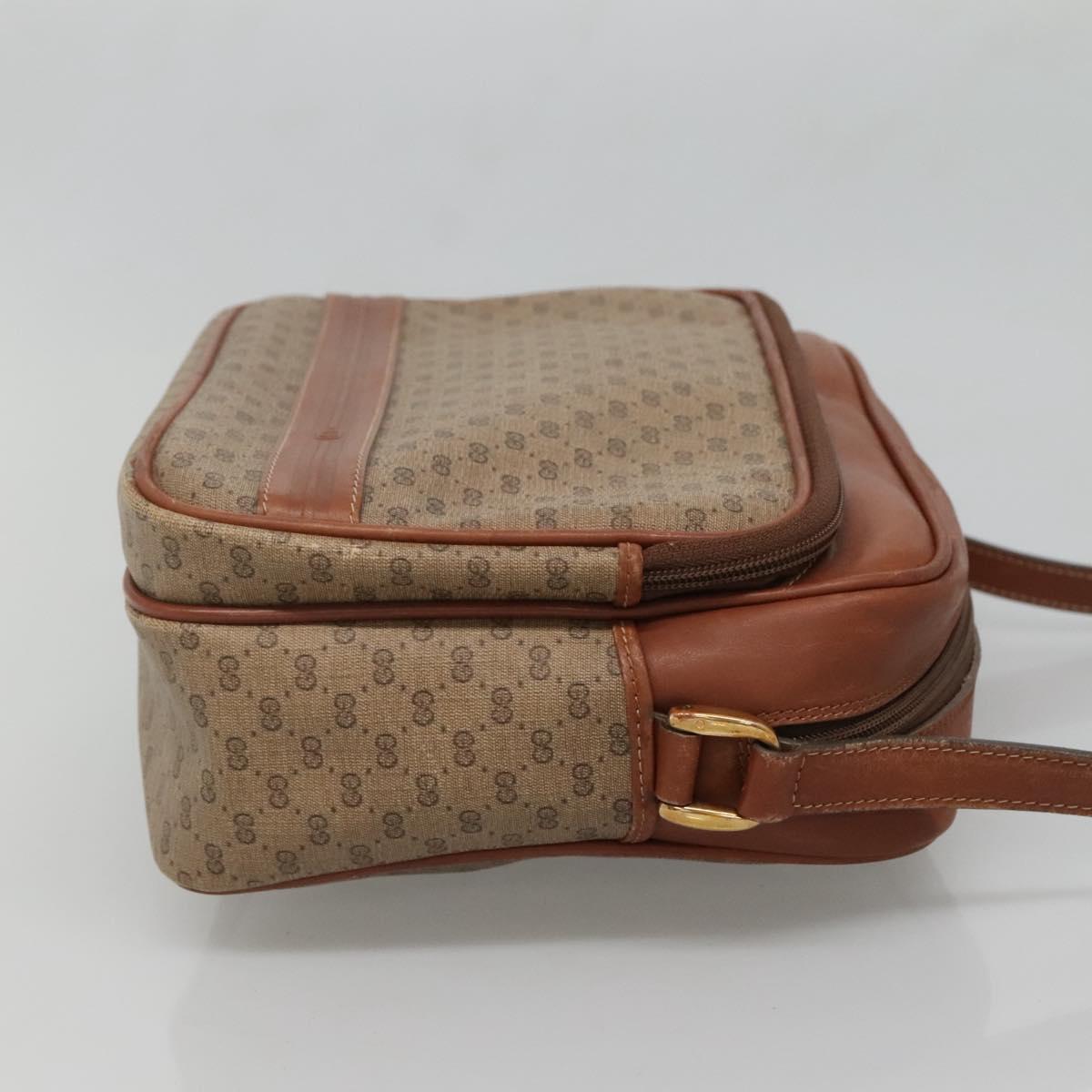 GUCCI Micro GG Supreme Shoulder Bag PVC Beige Gold 001 115 5443 Auth bs27554