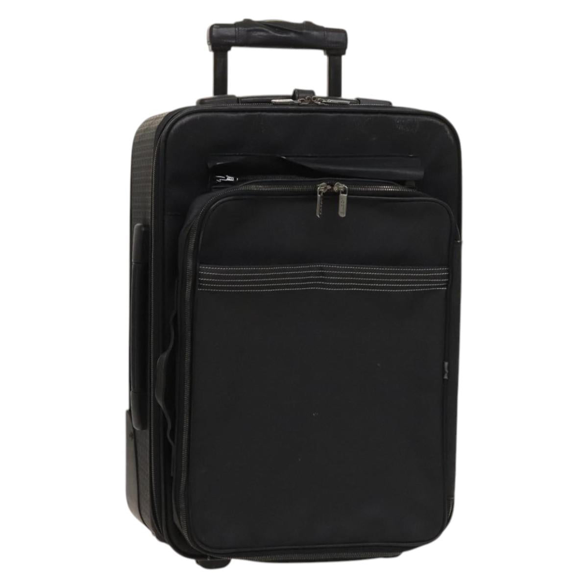 LOEWE Carry Case Anagram PVC Black Silver Auth bs27608