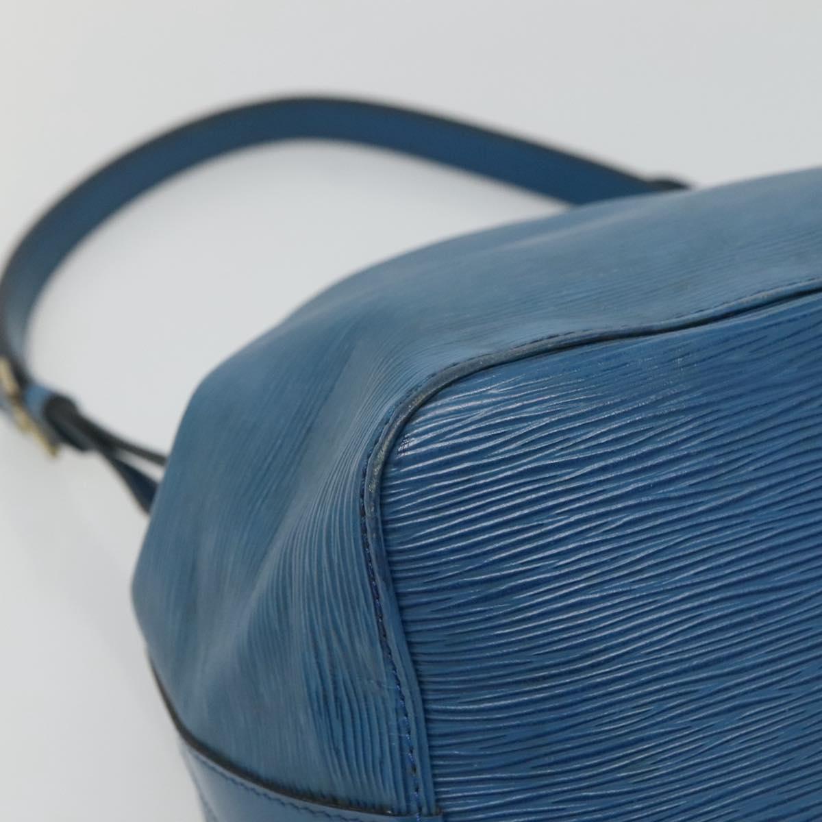 LOUIS VUITTON Epi Petit Noe Shoulder Bag Blue M44105 LV Auth bs27625