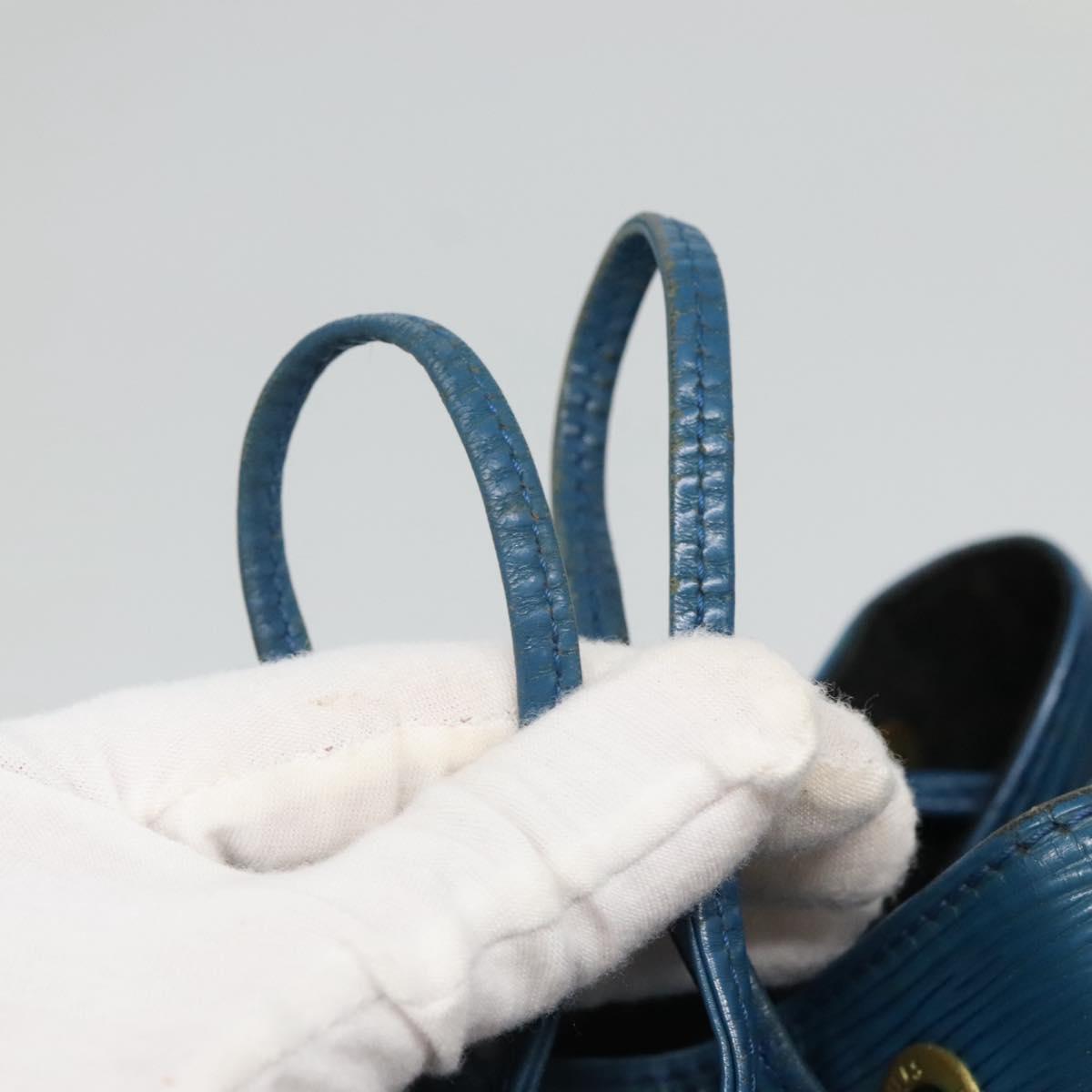 LOUIS VUITTON Epi Petit Noe Shoulder Bag Blue M44105 LV Auth bs27625