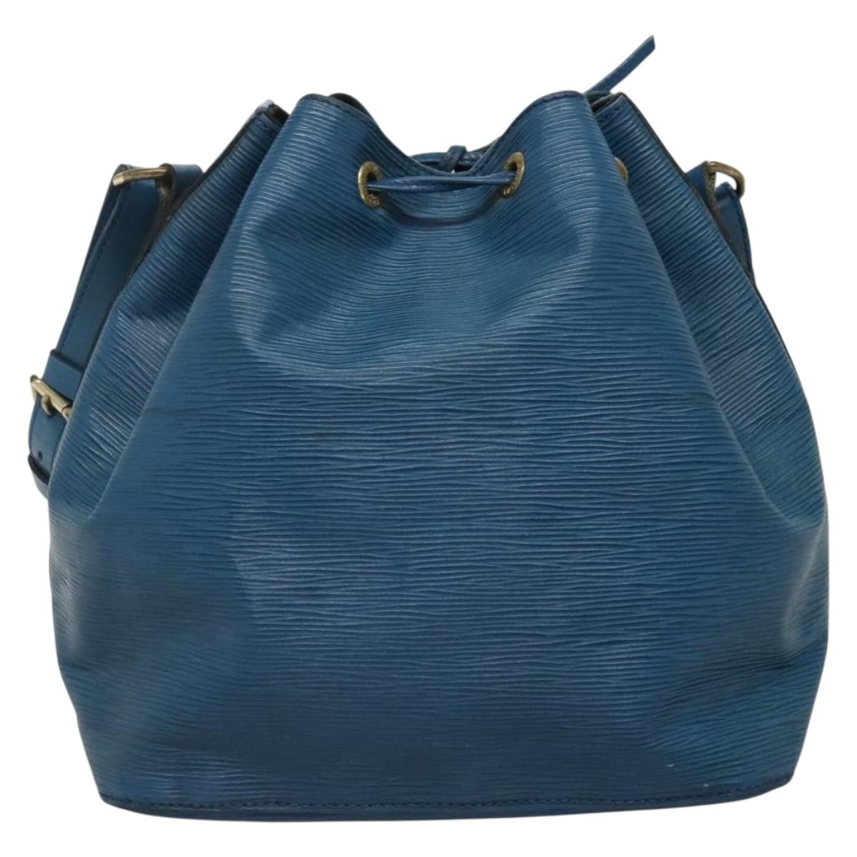 LOUIS VUITTON Epi Petit Noe Shoulder Bag Blue M44105 LV Auth bs27625