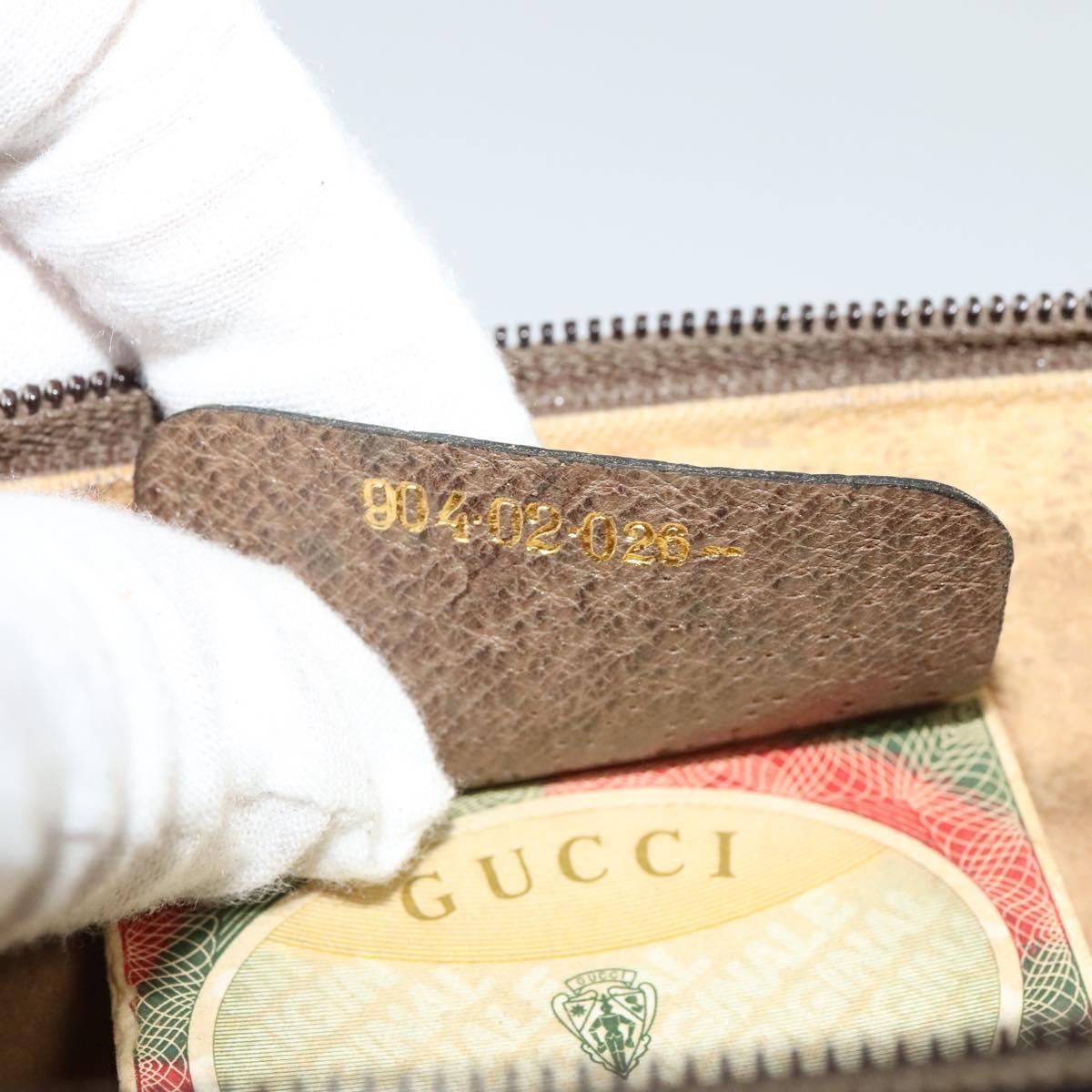 GUCCI GG Supreme Web Sherry Line Shoulder Bag PVC Beige 904 02 026 Auth bs27641
