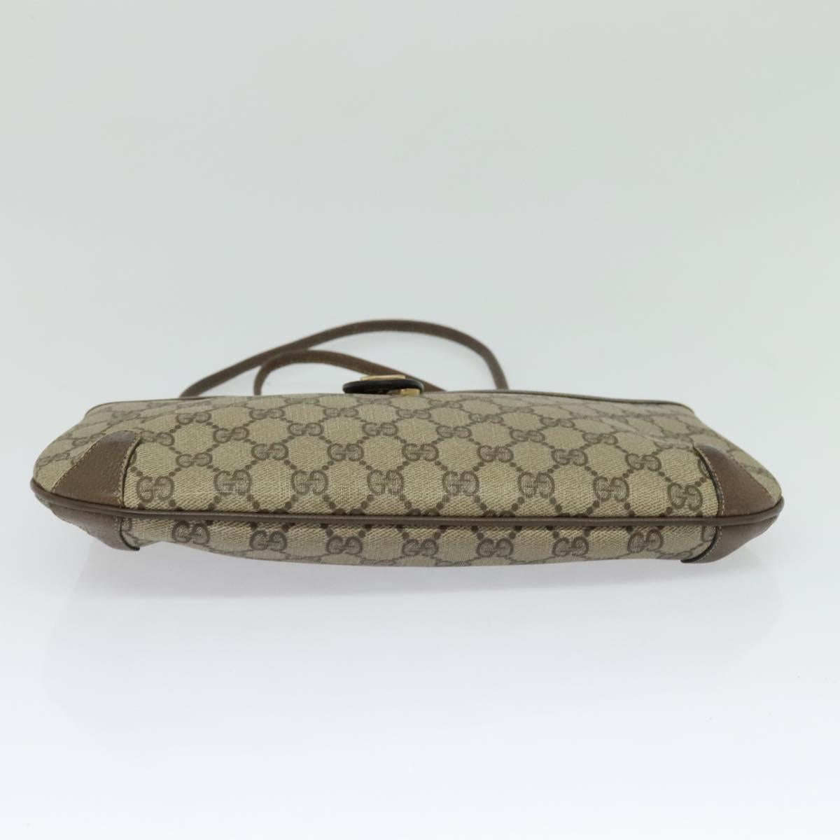 GUCCI GG Supreme Web Sherry Line Shoulder Bag PVC Beige 904 02 026 Auth bs27641