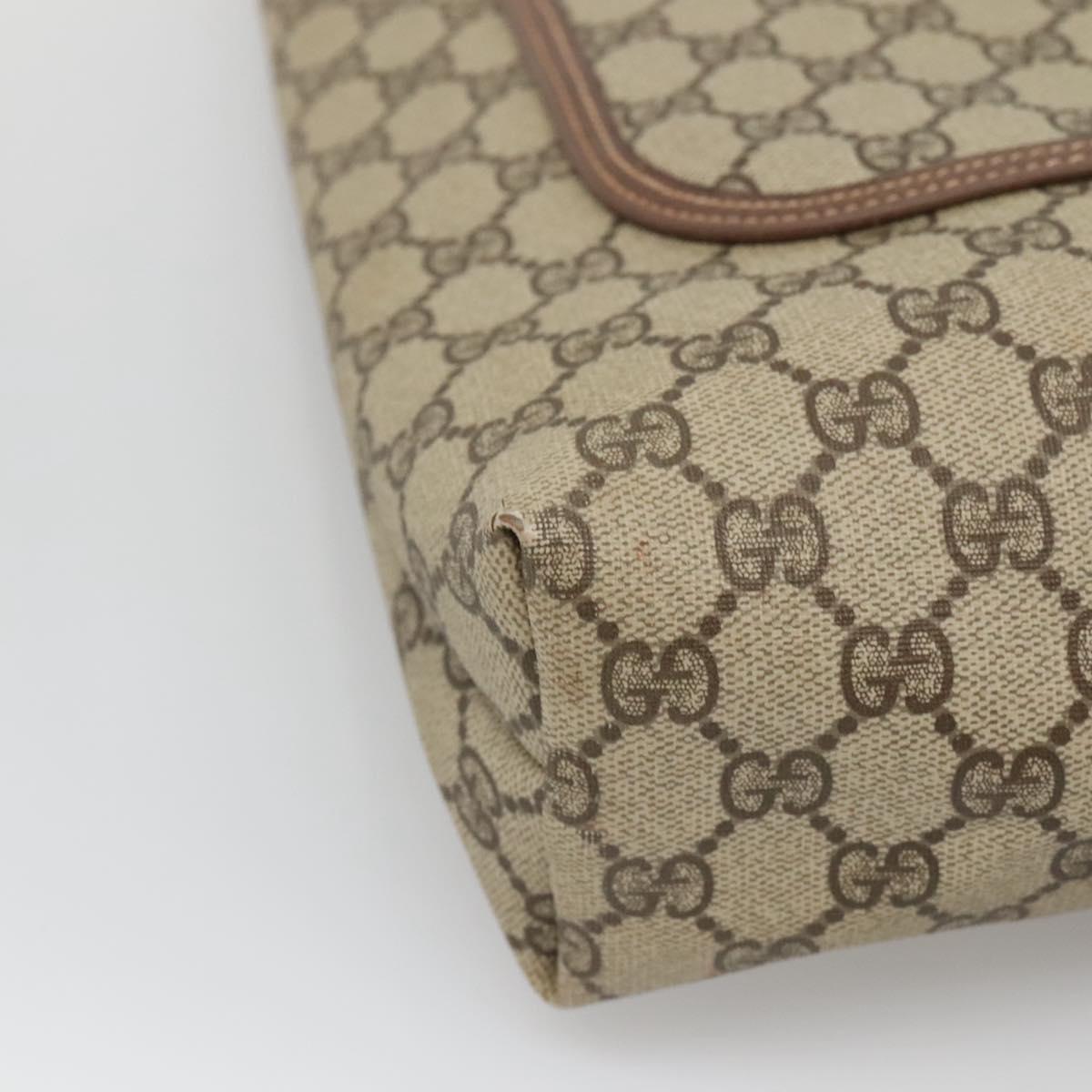 GUCCI GG Supreme Web Sherry Line Tote Bag PVC Beige 002 123 6487 Auth bs27643
