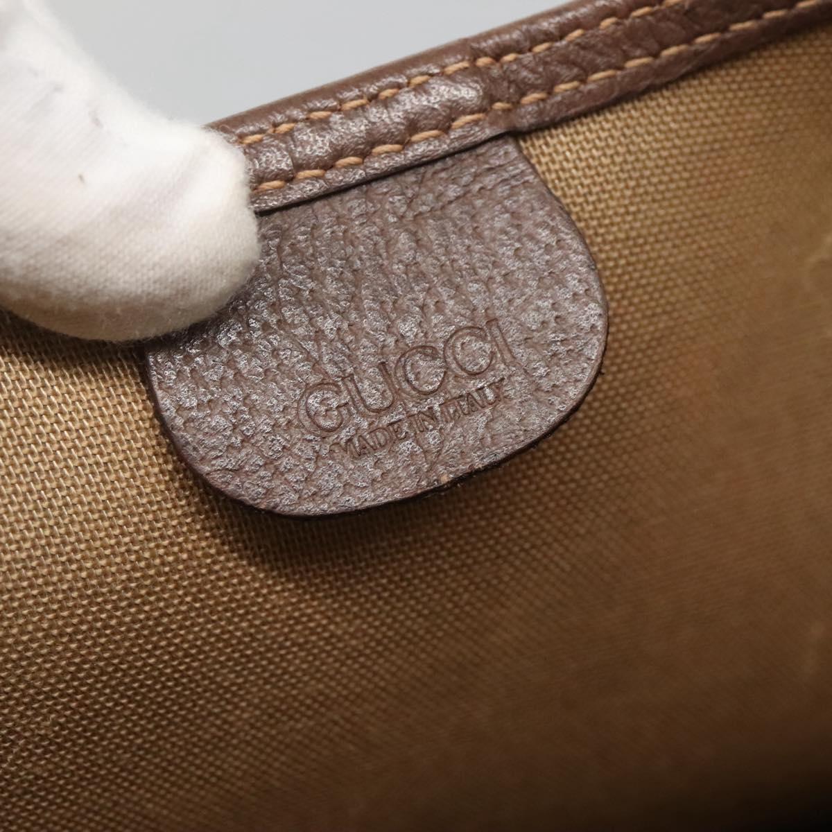 GUCCI GG Supreme Web Sherry Line Tote Bag PVC Beige 002 123 6487 Auth bs27643