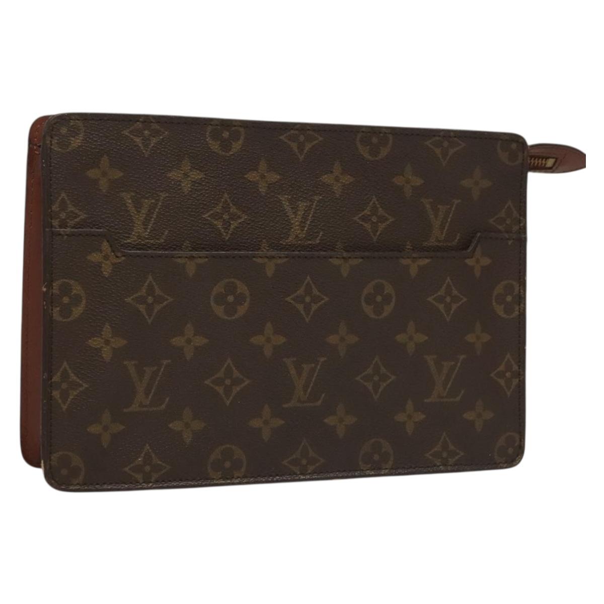 LOUIS VUITTON Monogram Pochette Homme Clutch Bag M51795 LV Auth bs27666