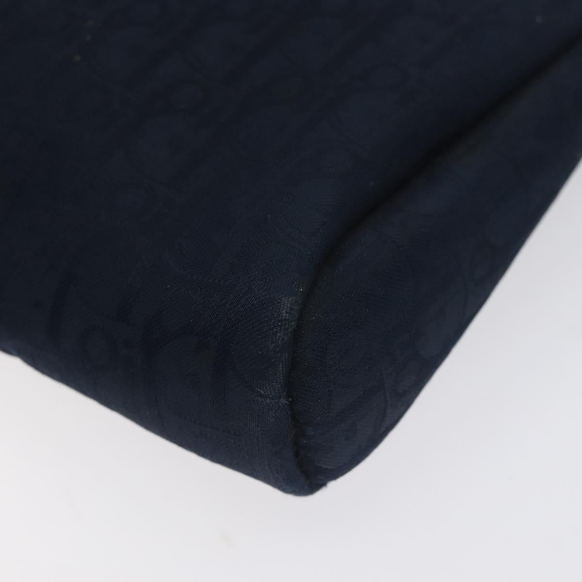 Christian Dior Trotter Canvas Clutch Bag Navy Auth bs27678