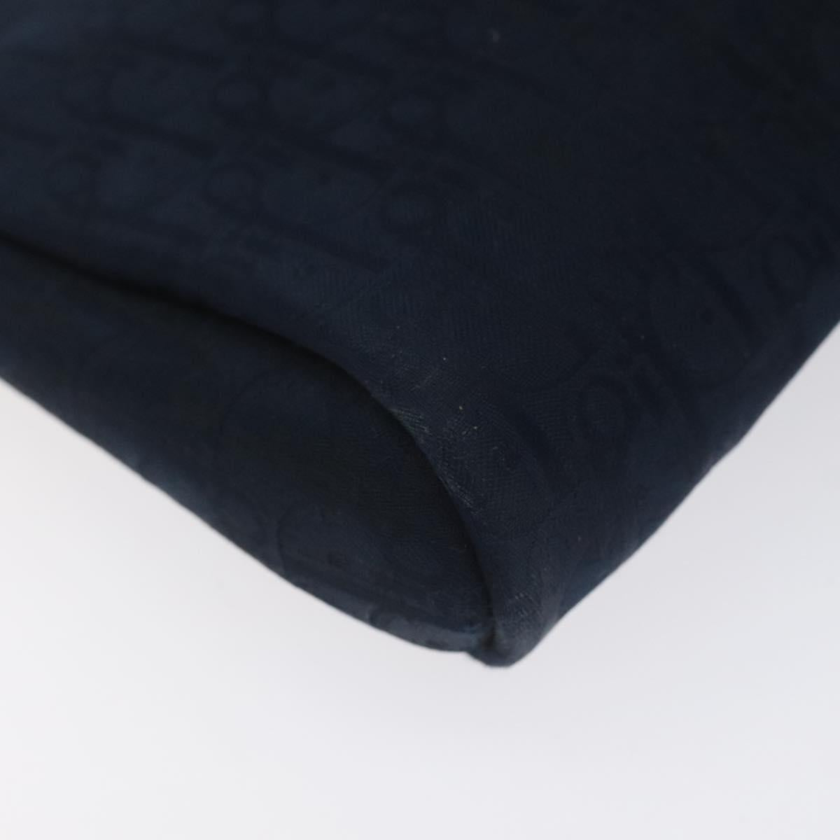 Christian Dior Trotter Canvas Clutch Bag Navy Auth bs27678