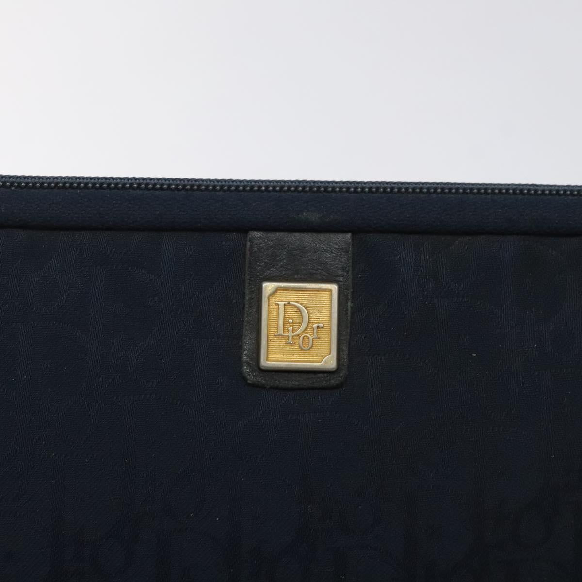 Christian Dior Trotter Canvas Clutch Bag Navy Auth bs27678