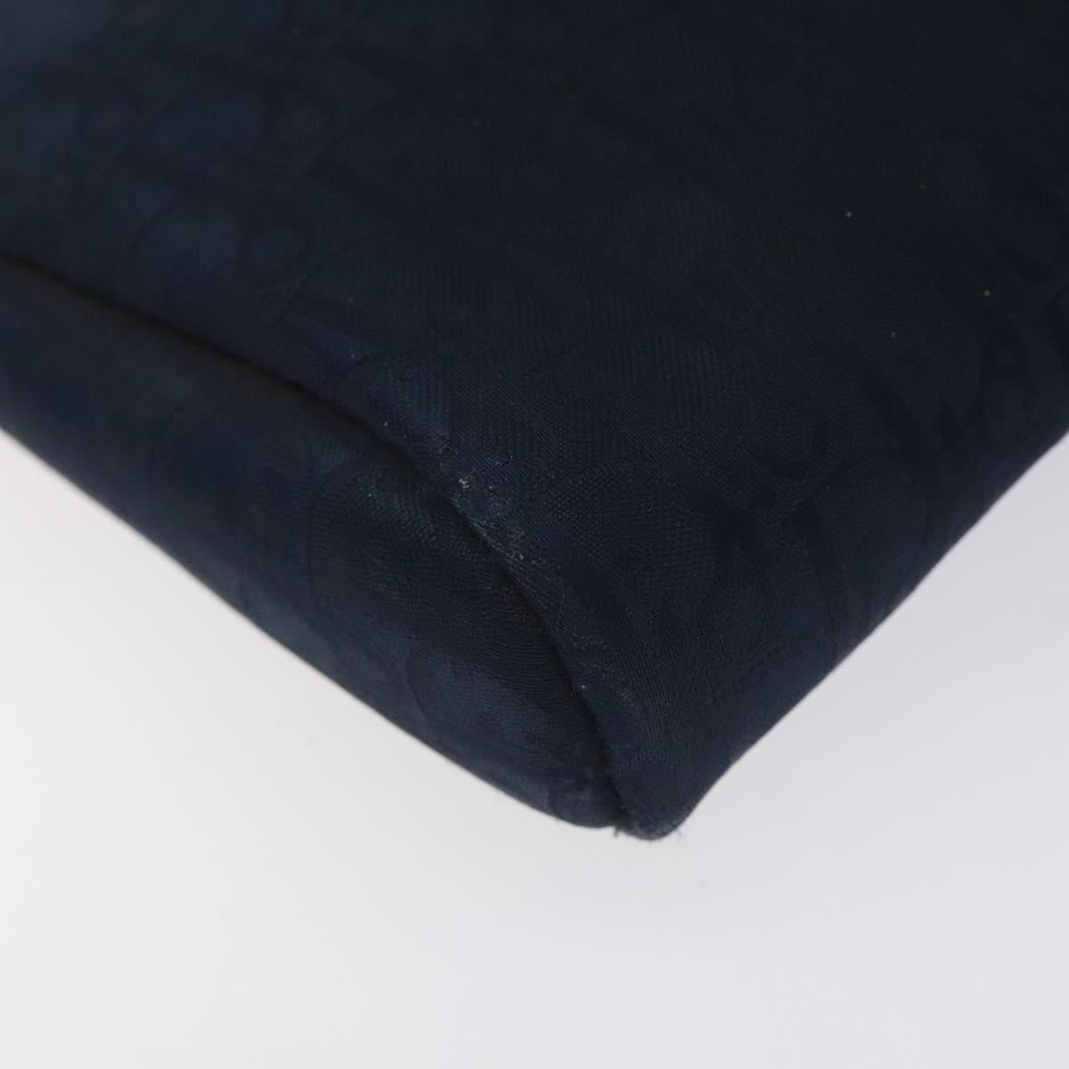 Christian Dior Trotter Canvas Clutch Bag Navy Auth bs27678
