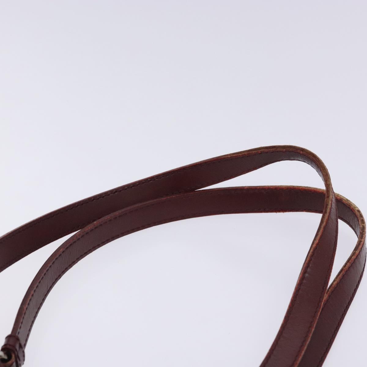 Christian Dior Trotter Canvas Tote Bag Red Silver Auth bs27682