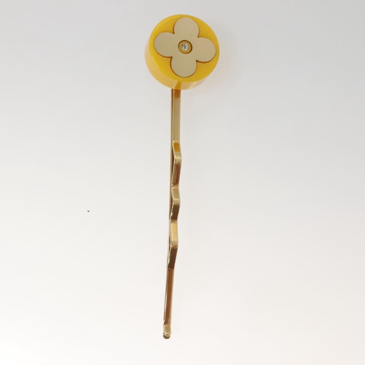 LOUIS VUITTON Kit Bullet Phrases Hair clip metal Gold M92349 LV Auth bs27708