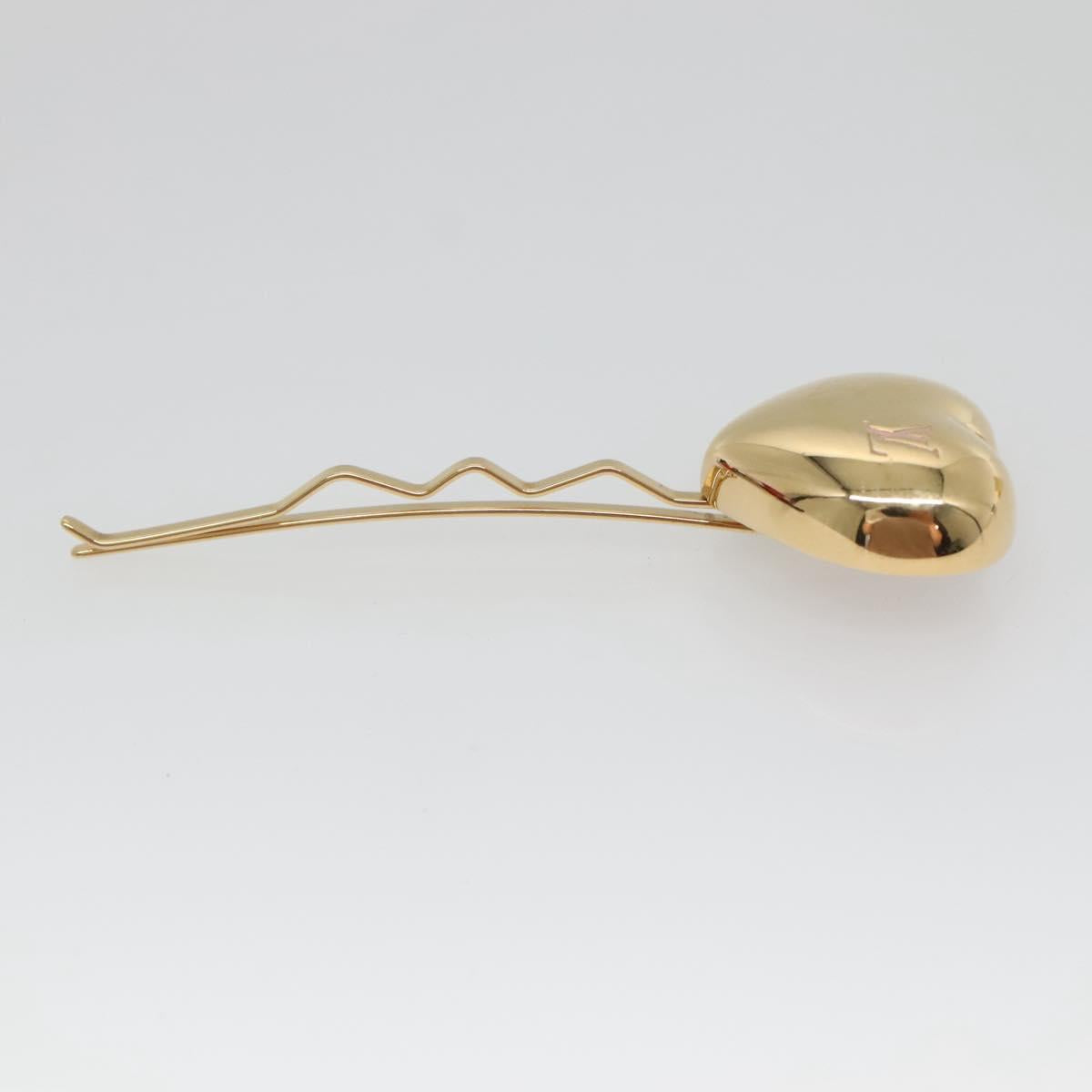 LOUIS VUITTON Kit Bullet Phrases Hair clip metal Gold M92349 LV Auth bs27708