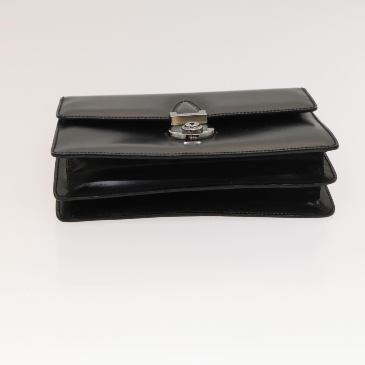 BALLY Bag Canvas Leather 3Set Black white Auth bs27713