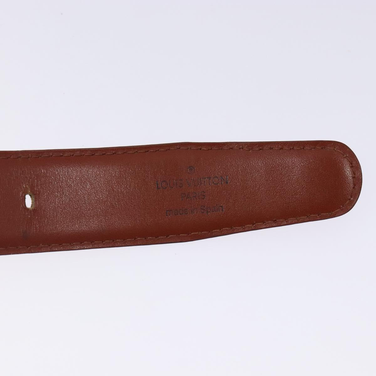 LOUIS VUITTON Epi Ceinture Classic Belt 35.4"" Brown LV Auth bs27757