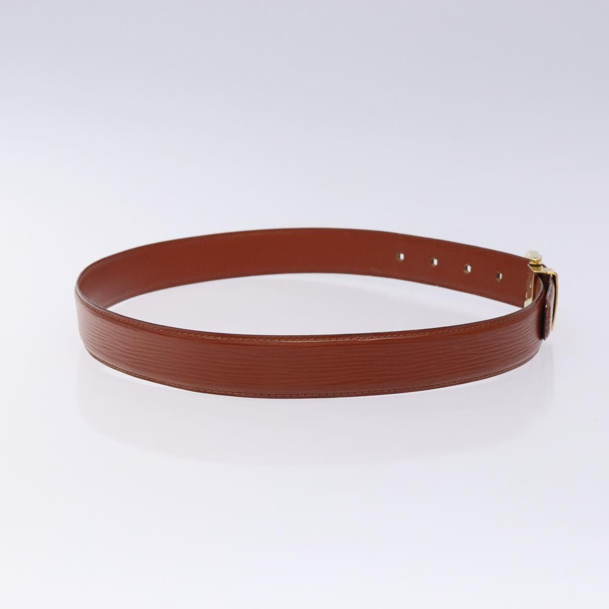 LOUIS VUITTON Epi Ceinture Classic Belt 35.4"" Brown LV Auth bs27757