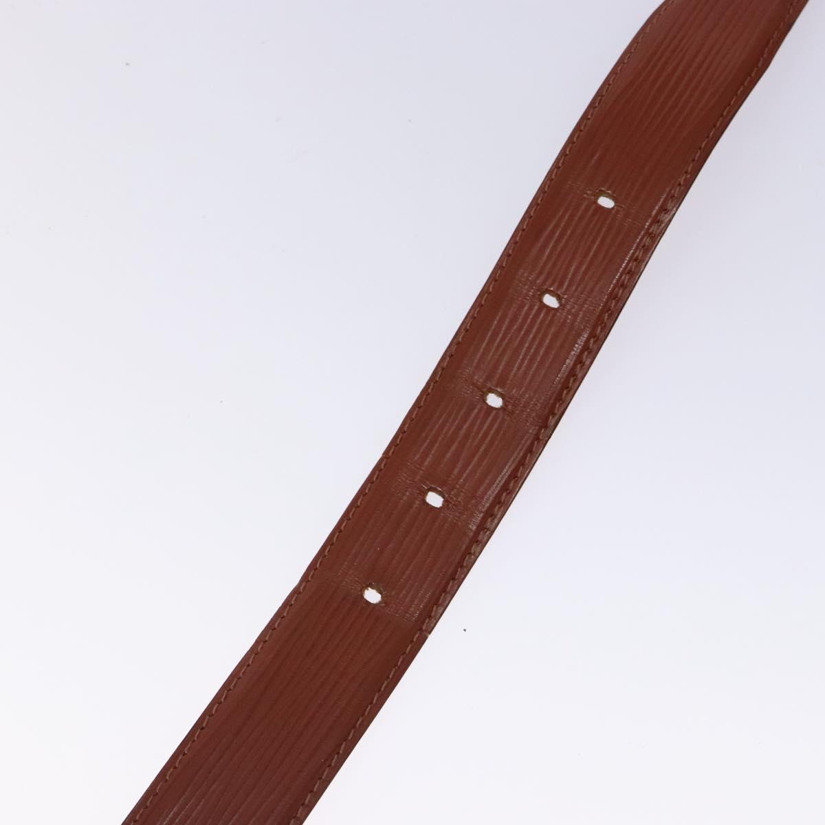 LOUIS VUITTON Epi Ceinture Classic Belt 35.4"" Brown LV Auth bs27757