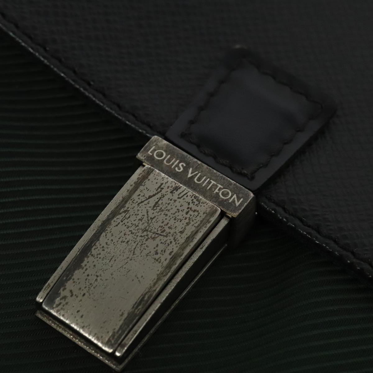 LOUIS VUITTON Taiga Saratov GM Shoulder Bag Ardoise M30882 LV Auth bs27760