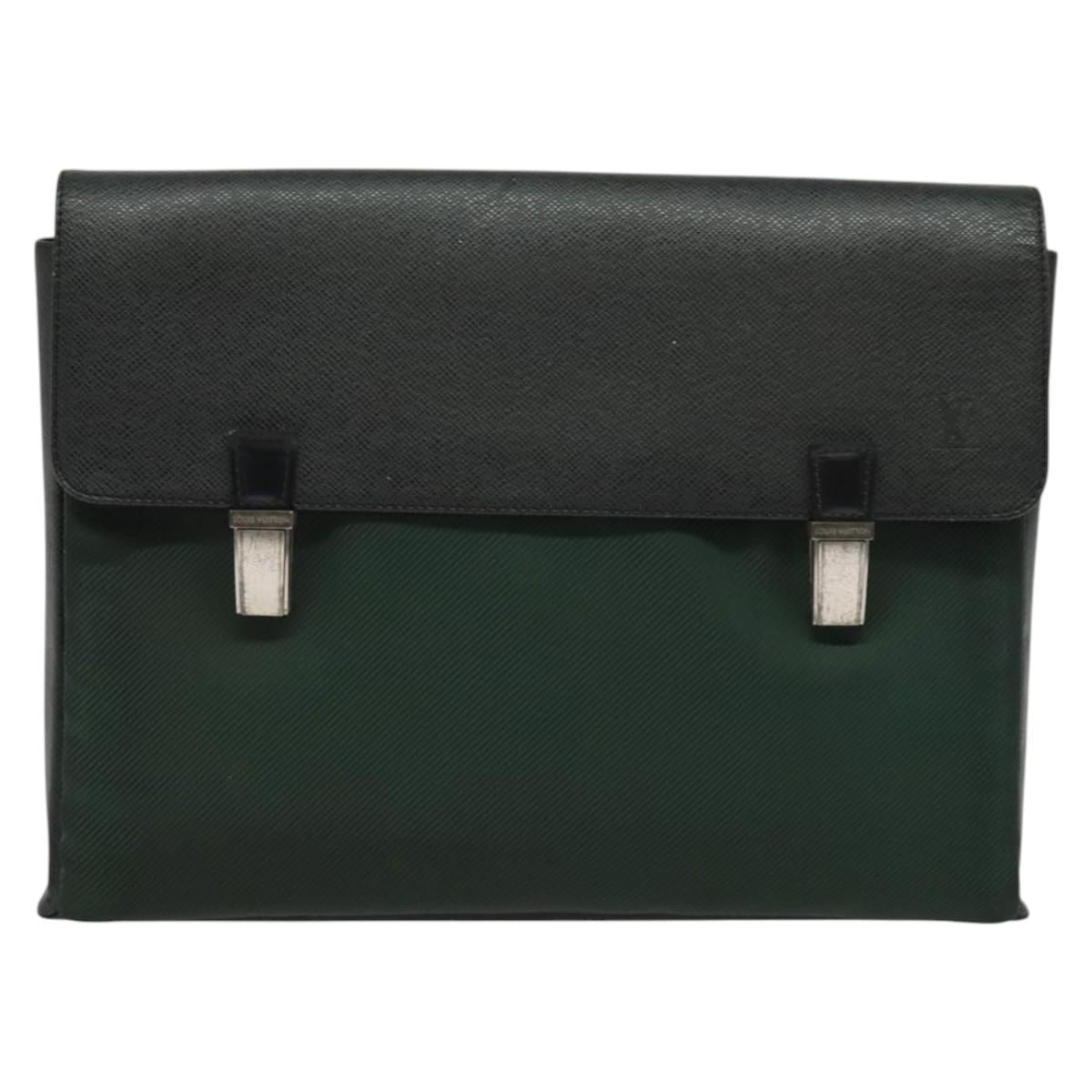 LOUIS VUITTON Taiga Saratov GM Shoulder Bag Ardoise M30882 LV Auth bs27760