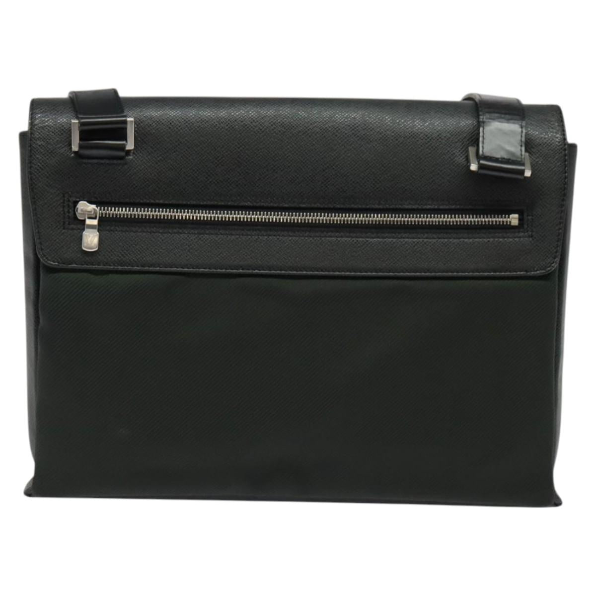 LOUIS VUITTON Taiga Saratov GM Shoulder Bag Ardoise M30882 LV Auth bs27760