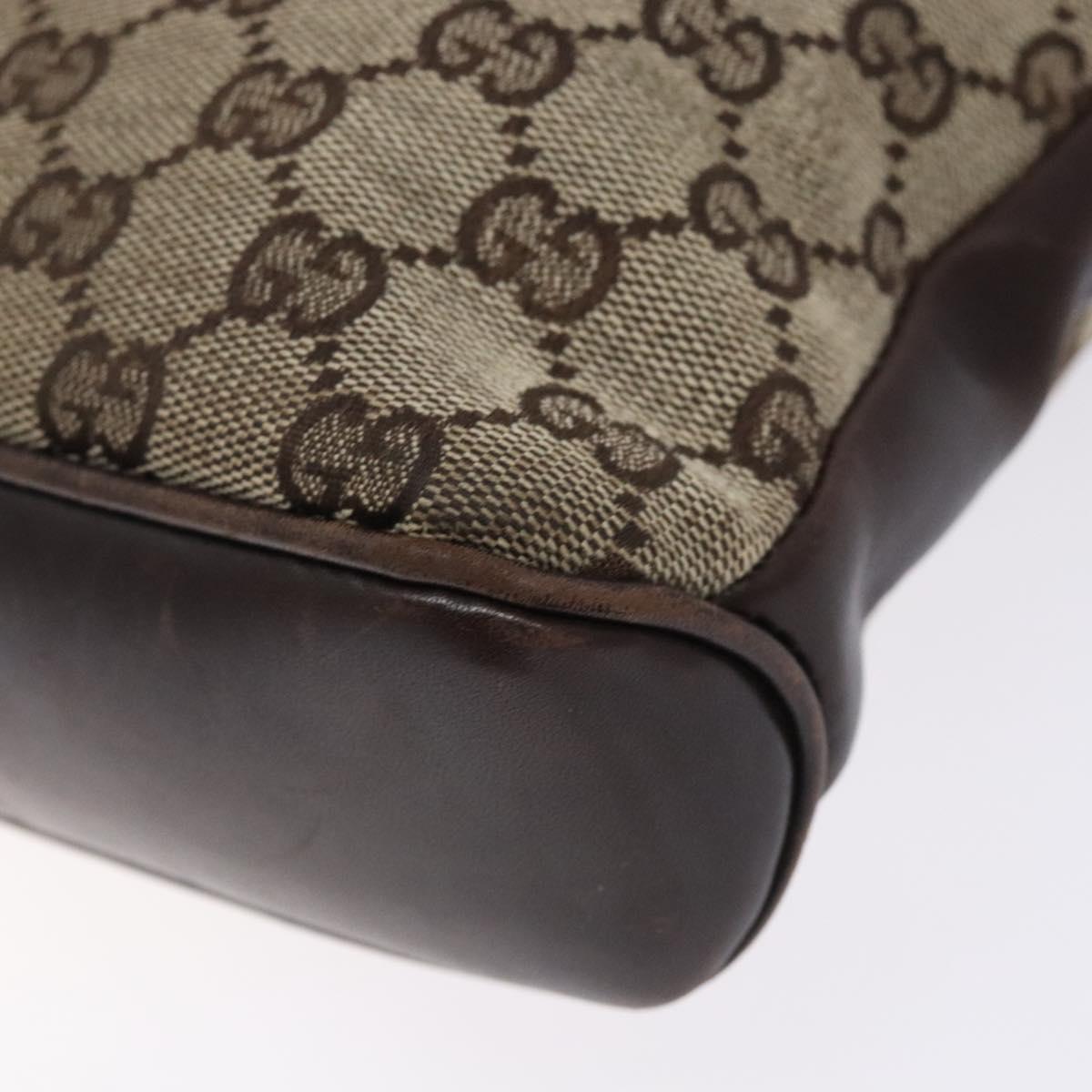 GUCCI GG Canvas Shoulder Bag Beige Gold 109106 Auth bs27778