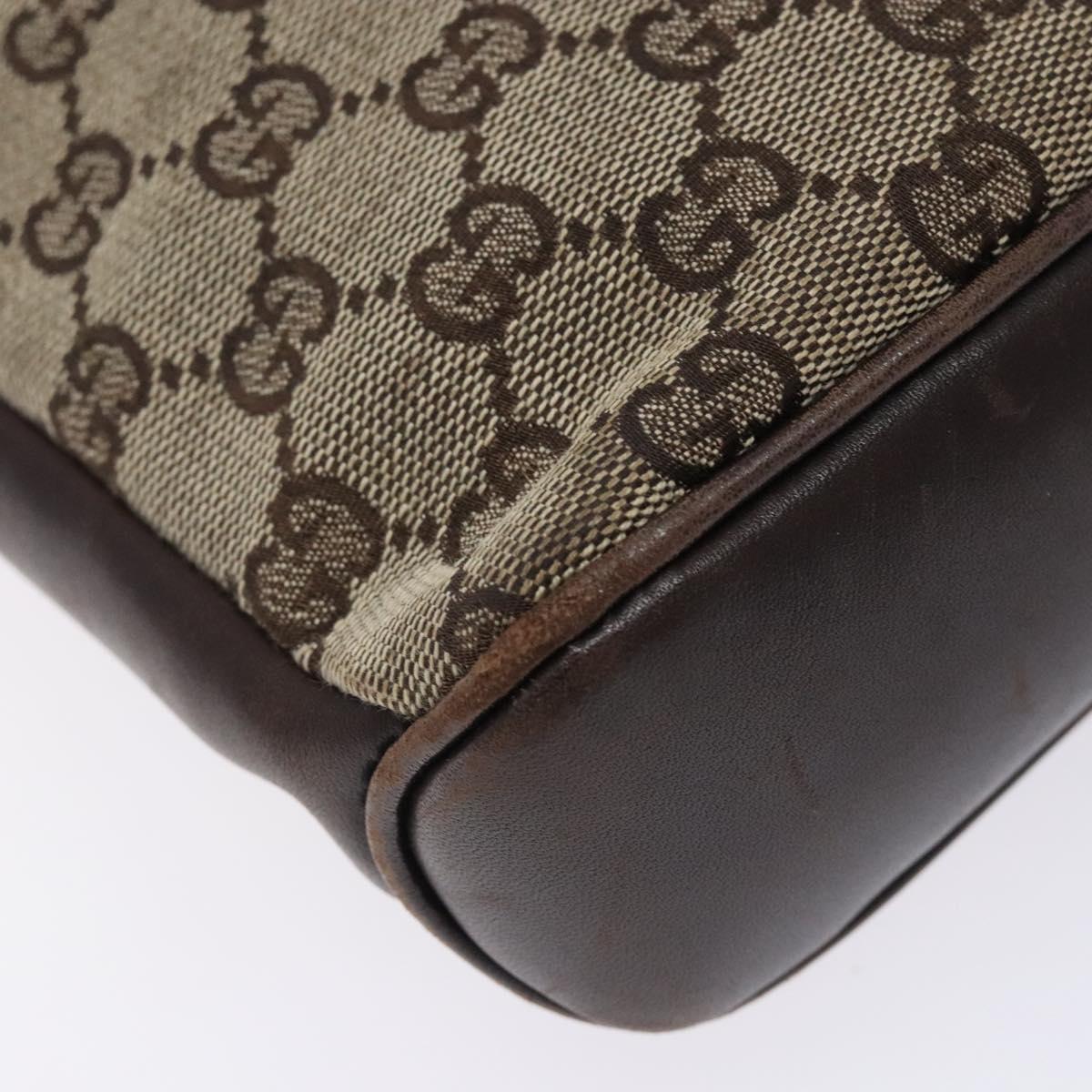GUCCI GG Canvas Shoulder Bag Beige Gold 109106 Auth bs27778