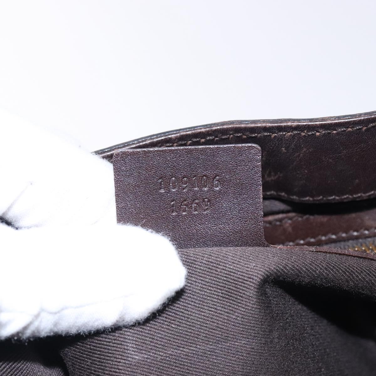 GUCCI GG Canvas Shoulder Bag Beige Gold 109106 Auth bs27778