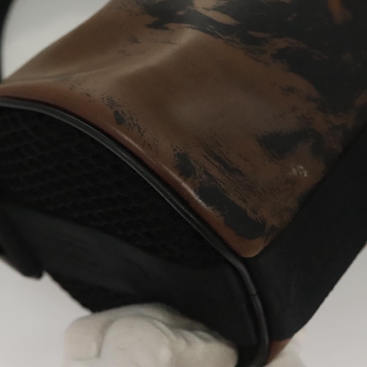 CHANEL Shoulder Bag PVC Black CC Auth bs27803