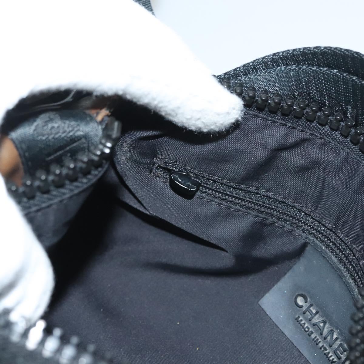 CHANEL Shoulder Bag PVC Black CC Auth bs27803