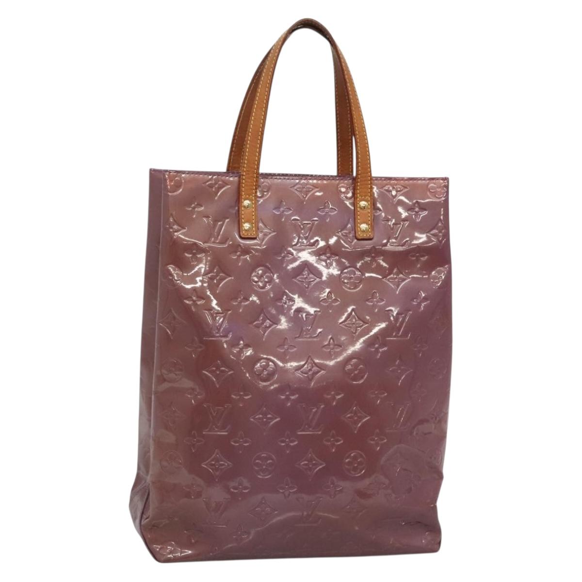 LOUIS VUITTON Monogram Vernis Reade MM Hand Bag Viole M91087 LV Auth bs27811