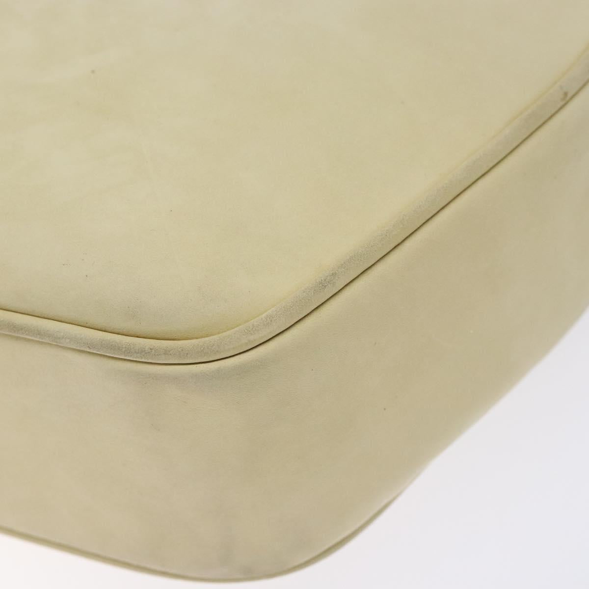 Salvatore Ferragamo Gancini Shoulder Bag Suede Beige Gold Auth bs27824